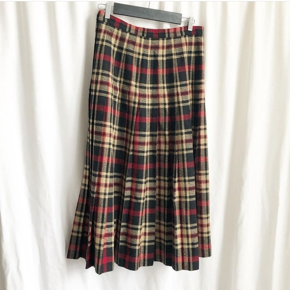 Courageous brand vintage plaid pleated skirt - Picture 5 of 5